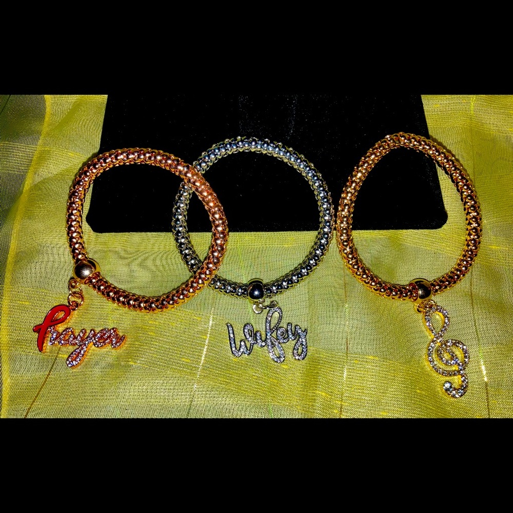 Three bracelets with the bling for the price of one! (Great Holiday Gift!)